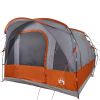 3-PersonTent Tunnel Gray and Orange Waterproof