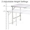 Height Adjustable Folding Camping Table - Gray