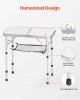 2ft Folding Portable Camping Table Aluminum Outdoor Table Adjustable Height - Silver - 24 inch