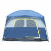 6 Person Outdoor Camping Tent, Waterproof Windproof Easy Setup, Double Layer Family Camping Tent with 1 Mesh Door & 5 Large Mesh Windows, Blue