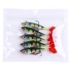 T-Tail Lead Fishing Lure Set for Outdoor Fishing - Green - 5Pcs/Set