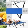 2 Person Folding Camping Cot for Adults, 50" Extra Wide Portable Sleeping Cot with Carry Bag, Elevated Camping Bed, Beach Hiking, Blue - Blue