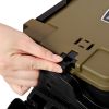 Dual-layer Fishing Tackle Box,Tackle Box Organizer Fishing Box Large,With 2pcs Rod Holder,2pcs Cup Holder,1pc Carring Strap,Army Green