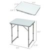 Outsunny 23" Portable Aluminum Camping Table with Faucet, Lightweight, Easy Clean, Adjustable Height - Folding Camp Table - default