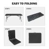 6ft Folding Table, Portable Plastic Table for Camping, Picnics, Parties, High Load Bearing Foldable Table Black - as Pic