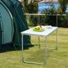 Outsunny 47" Aluminum Lightweight Portable Folding Easy Clean Camping Table with Carrying Handle - Default Title