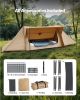 Camping Hot Tent, Lightweight Bushcraft Tent with Stove Jack & 2 Tarp Poles, Waterproof Winter Hot Tents Shelters