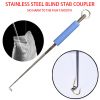 Fishing Blind Poking Fishhook Remover Deep Throat Stainless Steel Unhooking Remover Fish Extractor Deep Throat Stainless Steel U - 2 pack
