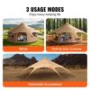 Canvas Tent, 4 Seasons 16.4 ft Bell Tent, Canvas Tent for Camping with Stove Jack, Breathable Yurt Tent for up to 8 People