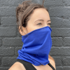 Hemless Neck Gaiter Face Mask for Fishing & Outdoor Activities - Blue
