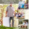 Height Adjustable Folding Camping Table - Gray
