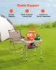 2ft Folding Portable Camping Table Aluminum Outdoor Table Adjustable Height - Silver - 24 inch