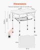 2ft Folding Portable Camping Table Aluminum Outdoor Table Adjustable Height - Silver - 24 inch