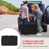 Folding Camping Table with Storage Organizer - Black