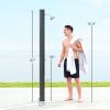 Outsunny 7.1FT Slolar Heated Outdoor Shower, 9.2 Gal Outdoor Solar Shower for Backyard Poolside Beach Spa