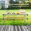Outsunny Folding Camping Table, Adjustable Height Aluminum Table, Portable Camping Table for Picnic, Beach, BBQ - default
