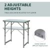 Outsunny 23" Portable Aluminum Camping Table with Faucet, Lightweight, Easy Clean, Adjustable Height - Folding Camp Table - default