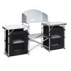 1PC Folding Camping Table with Storage Organizer - Black