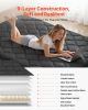 Japanese Tatami Mat, Full Size Foldable Japanese Tatami Mattress, Futon Mattress with Storage Bag & Fastener, 9-Layer Floor Mat for Sleeping