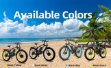 Electric Bike KETELES 48V 23AH Dual Motor 1000W*2 26"*4.0 MTB - yellow