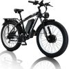 Electric Bike KETELES 48V 23AH Dual Motor 1000W*2 26"*4.0 MTB - white