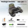 350lbs Inflatable Fishing Float Tube - 2 Air Chambers, Rod Holder+Fish Ruler, Green+Gray - default title