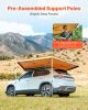 VEVOR 270 Degree Awning, 52 sq.ft Driver Side Vehicle Awning, Waterproof UV50+ Car Side Awnings with Carry Bag