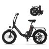 INVANTI EB11 Electric Bike  500W Folding Bike 48V 10.4AH 7S Shimano Electric Bicycle - Black