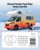 Fuel Pipe Hose Line Kit, 196.9â€³ Diesel Heater Fuel Line Kit, Replaceable Parking Heater Fuels Lines Kits with Lines Filters Clips & Hoses