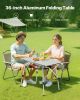 Folding Portable Camping Table Aluminum Outdoor Picnic Roll up Table Mesh Layer - Default