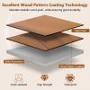 Folding Lightweight Aluminum Camping Table with Wood Grain - L