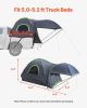 Pickup Truck Tent, Fits 5.0-5.2 ft Truck Tents for Camping, Waterproof PU2000 mm 2-3 Person Sleeping Truck Bed Tent