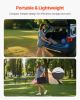 2ft Folding Portable Camping Table Aluminum Outdoor Table Adjustable Height - Black - 24 inch
