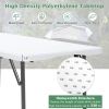 3-Level Height Adjustable Folding Table - White
