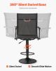 Hunting Chair, 360° Silent Swivel, Lightweight Blind Chair, Heavy-Duty Steel Frame Ground Stool Seat, with Padded Armrests, Height Adjustable