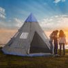 6-Person Metal Teepee Camping Tent Portable Design and Included Carrying Bag