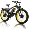 Electric Bike KETELES 48V 23AH Dual Motor 1000W*2 26"*4.0 MTB - yellow