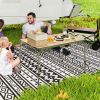 Outsunny Folding Camping Table, Adjustable Height Aluminum Table, Portable Camping Table for Picnic, Beach, BBQ - default