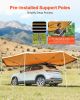 VEVOR 270 Degree Awning with Bulit-in LED Lights, 133 sq.ft Driver Side Vehicle Awning, Waterproof UV50+ Car Side Awnings