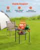 2ft Folding Portable Camping Table Aluminum Outdoor Table Adjustable Height - Black - 24 inch