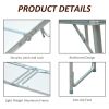 Outsunny 47" Aluminum Lightweight Portable Folding Easy Clean Camping Table with Carrying Handle - Default Title
