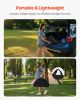 Folding Portable Camping Table Oxford Outdoor Picnic RoundTable 4 Cup Holders - 28 inch