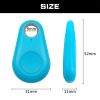 1pc Smart Mini GPS Finder BT Tracer Pet Kids GPS Locator Tag Alarm Wallet Key Tracker - Blue - one-size
