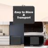 6ft Folding Table, Portable Plastic Table for Camping, Picnics, Parties, High Load Bearing Foldable Table Black - as Pic