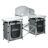1PC Folding Camping Table with Storage Organizer - Gray