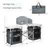 1PC Folding Camping Table with Storage Organizer - Gray