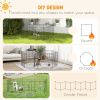 24inch Foldable Metal Exercise Pet Playpen Yard Dog Puppy Kennel Cage 8 Panel - Black