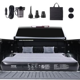 Truck Bed Air Mattress, for 5.5-5.8 ft Full Size Short Truck Beds, Inflatable Air Mattress Camping Bed with 12V Air Pump 2 Pillows, Carry B