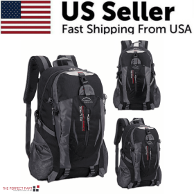 Travel Backpack Rucksack Camping Laptop Hiking School Book Bag (Color: Black)