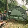 Folding Camping All-in-One Elevated Tent with Sleeping Bag Thick Air Mattress